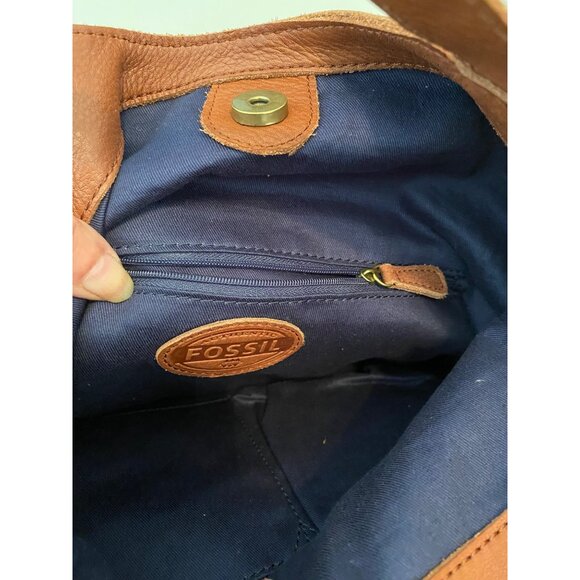 Fossil Blue and Brown Shoulder Bag - Picture 12 of 15